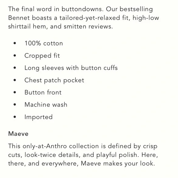 NWT Maeve Cotton Button-Down Shirt_Anthropologie - Picture 5 of 7